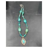 Turquoise and sterling necklace