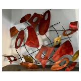 Abstract metal wall sculpture