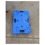 Blue plastic furniture dolly