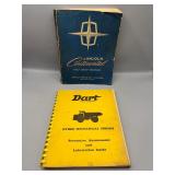 Vintage Lincoln shop manual and dart truck company