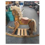 Wooden rocking horse
