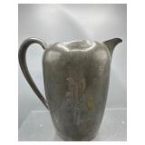 Vintage pewter monogram pitcher