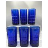 Anchor hocking Tartin cobalt blue tumblers