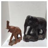 Wood Elephant Figures