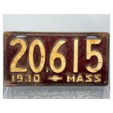 1930 Massachusetts license plate