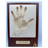 Larry Holmes boxing handprint plaque