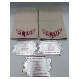Vintage GM&O train railroad napkin towels ashtrays