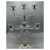 Vintage 3 arm silverplate candelabra