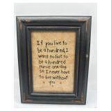 Hand stitched Winnie the Pooh quote