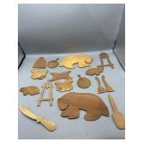 Antique wooden cutouts