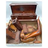 Wooden desk box & more