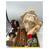Wooden rooster & more