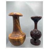 Handcrafted wooden candle holders