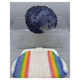 Vintage Rainbow weaved purse & more