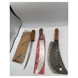 Vintage meat cleaver & more