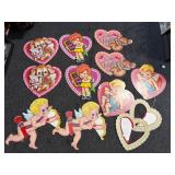 Vintage valentine die cut decor