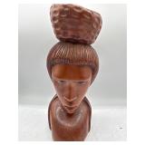 Vintage carved African woman figure