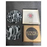 Peggy Karr black & white platters