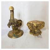 Vintage Brass Elephant Book Ends