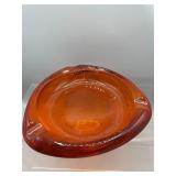 Vintage Viking glass orange ashtray