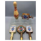 Vintage beer tappers