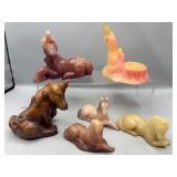 Vintage horse and unicorn candles