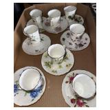 Vintage Hammersley Bone China cups & saucers