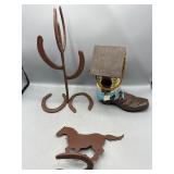Cow boy bird house & more