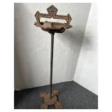 Art deco standing cast iron ashtray