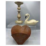 Vintage heart wall pocket & more