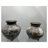 Black vessel pottery vases