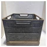 Vintage Steel Milk Crate