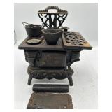 Crescent cast iron miniature stove