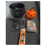 Halloween plastic Cauldron & more