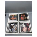 Vintage carnival wrestling glass wall hangers