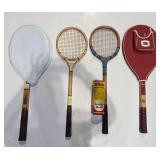 Vintage Tennis Rackets and Balls