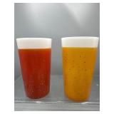 Vintage Fireking Glamalite tumblers with sparkles