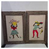 Vintage Embroidered Wall Art