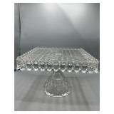 Fostoria clear glass square cake plate