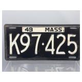 1949 Massachusetts license plate