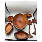 Lester Clarke wooden salad set