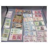 Zimbabwe and other world currency notes