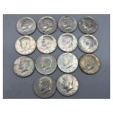 14 Kennedy half dollars
