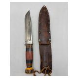 Vintage union cutlery KA Bar knife and sheath