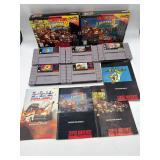 Super Nintendo games boxes and booklets