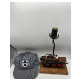Train lamp & hat