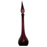 Vintage 26' mid-century Empoli glass decanter