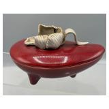 Ceramic floral trinket box