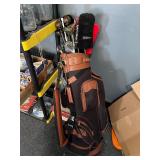 Golf clubs and bag