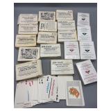Vintage US army survival playing cards